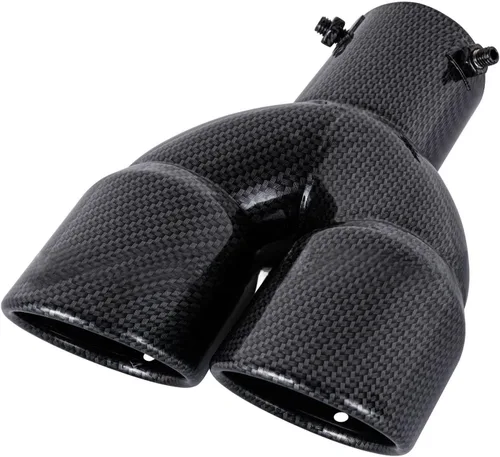 60mm/2.36" Puntas de escape dobles negras de entrada de acero inoxidable de 60mm/2.36" Tubo de cola de escape de automóvil ajustable para la mayoría