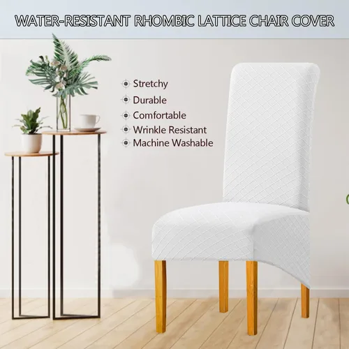 Miniatura 7 de Fundas impermeables para sillas de comedor XL/extragrandes, fundas para sillas Parsons (blanco, juego de 2 (XL))