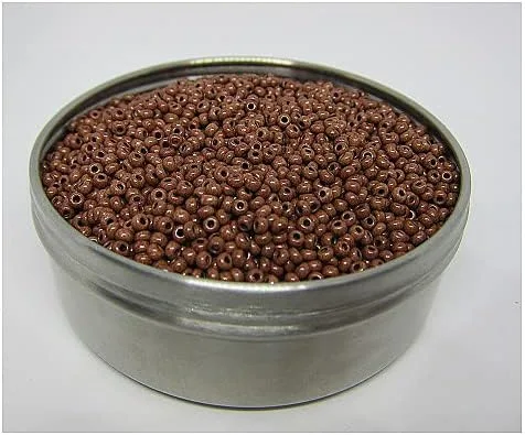 Miniatura 7 de Perlas de semillas Rocailles PRECIOSA de 0.71oz 6/0 (aprox. 0.157 in), ladrillos (Terra Intensive)