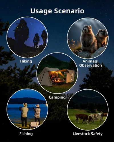 Miniatura 9 de Gafas de visión diurna/nocturna 4K Binoculares de visión nocturna con aplicación inteligente – Rango de visión de hasta 2642 pies, pantalla LCD HD