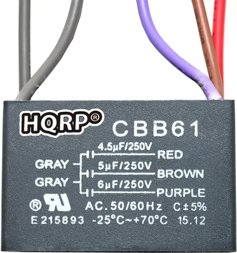 Miniatura 14 de HQRP Condensador de ventilador de techo CBB61 1uf+2uf de 3 cables listado UL