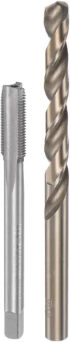 Miniatura 14 de uxcell Juego de grifos y brocas, M12 x 1.25 H2 rectos, fresadora de roscas para máquina de flauta recta, 0.413 in de acero cobalto M35 de alta