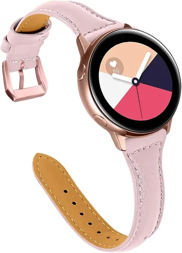 Miniatura 29 de JOYOZY Correa de cuero compatible con Samsung Galaxy Watch 6/7/FE/5/4 de 40 mm, 44 mm, Active (40 mm)/2 (40 mm) (44 mm), correa de muñeca delgada
