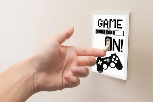 Miniatura 3 de Cubierta de placa de interruptor de luz fresca, decoración de habitación de videojuegos, regalo de pared novedoso, decorativo, divertido, para JUEGO