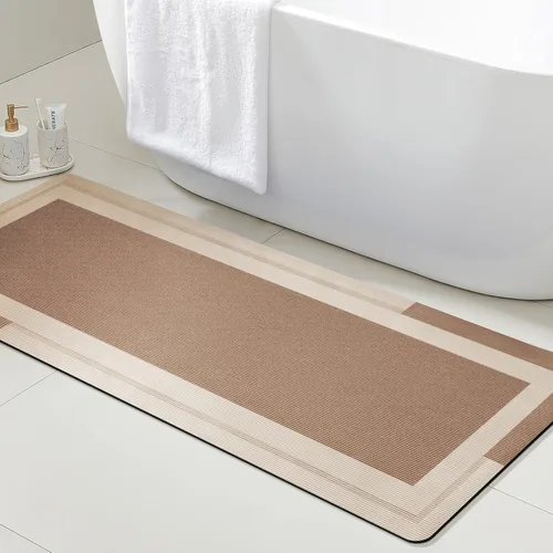 Miniatura 32 de ACCUMTEK Alfombrilla de Baño Ultra Delgada, Alfombrillas de Baño Antideslizantes con Respaldo Mejorado para Colocar Bajo la Puerta, Alfombras