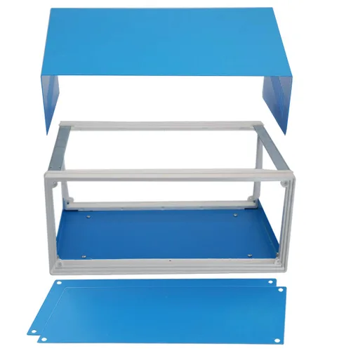 Miniatura 7 de Zulkit Recintos Electrónicos Recinto de Metal Azul Caja de Proyecto para DIY Caja de Conexiones Recinto Preventivo 6.7 x 4.3 x 3.1 pulgadas