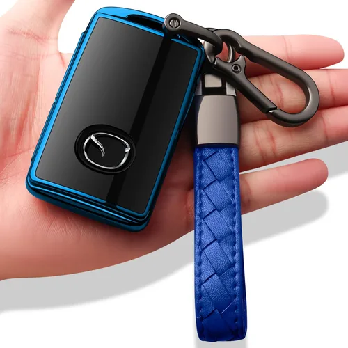Miniatura 14 de Funda para Llavero Mazda con Llavero Estuche de Llave Carcasa de Llave Protección Completa de 360 Grados Compatible con Mazda 3 2019-2025, Mazda 3