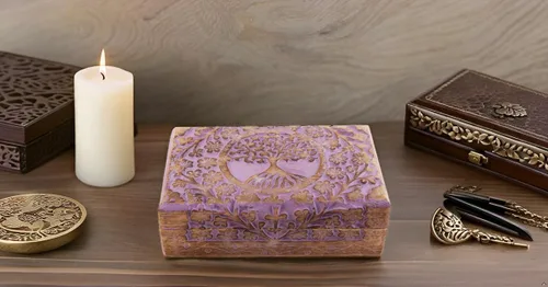 Miniatura 24 de Gran regalo de cumpleaños y inauguración de la casa, joyero de madera decorativo hecho a mano con talla del árbol de la vida, organizador, recuerdo