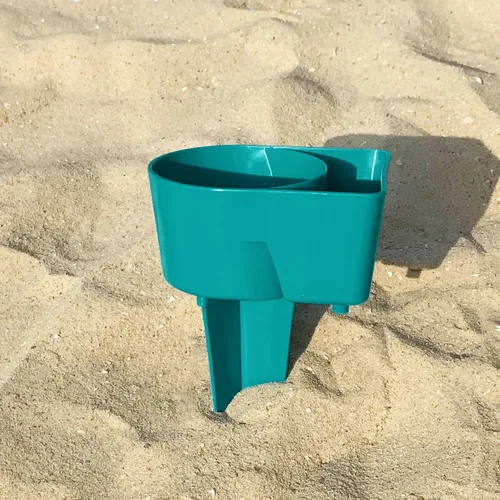 Miniatura 7 de Portavasos para la playa Home Queen con bolsillo, soporte multifuncional para arena para bebidas, teléfono, gafas de sol y llaves, accesorio