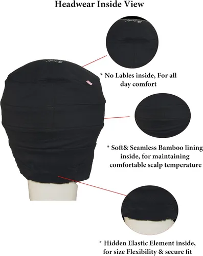 Miniatura 5 de SAKUCHI Gorro de bambú suave y sedoso de quimioterapia para mujer, para pérdida de cabello, turbante para quimioterapia