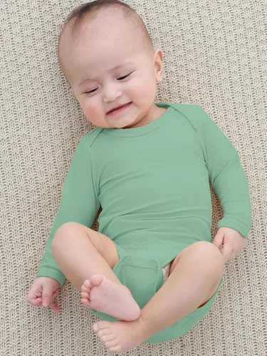 Miniatura 18 de Body para bebé con puños de manopla, rayón hecho de bambú, pijama de manga larga para niños y niñas