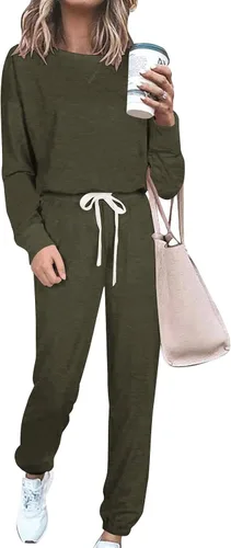 Miniatura 86 de Prettygarden - Conjunto de pijama de dos piezas para mujer, diseño de teñido anudado, sudadera informal de manga larga con pantalones largos, ropa