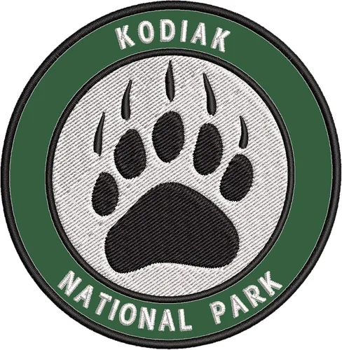 Miniatura 6 de Kodiak Parque Nacional Garra de Oso Bordado Premium Parche de alta calidad para planchar o coser, insignia decorativa, emblema de vacaciones