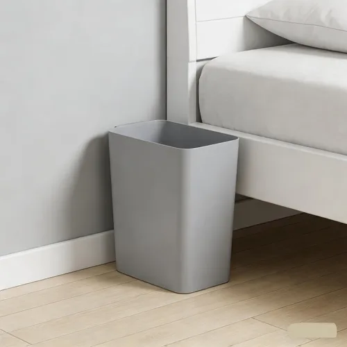 Miniatura 7 de Zopnny Cubo de basura de plástico, papelera, 4.5 galones, paquete de 3, color gris