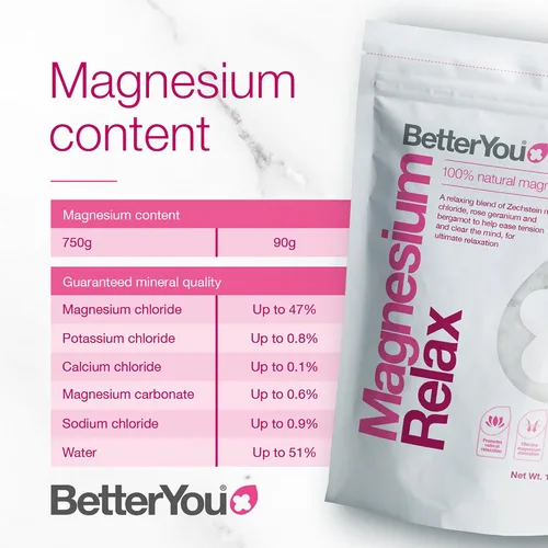 Miniatura 2 de BetterYou Magnesium Relax Bath Flakes - Sales de baño de recuperación corporal con magnesio - Para la salud de la piel y alivio muscular del dolor