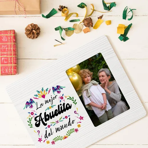 Miniatura 3 de Abuelita - Marco de fotos de regalos para abuela de nietos, La Mejor Abuelita Del Mundo, 4 x 6 pulgadas