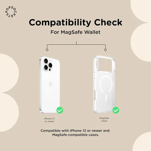 Miniatura 5 de PopSockets Cartera de teléfono con agarre expandible y anillo adaptador para MagSafe, soporte para tarjetas de teléfono, compatible con carga