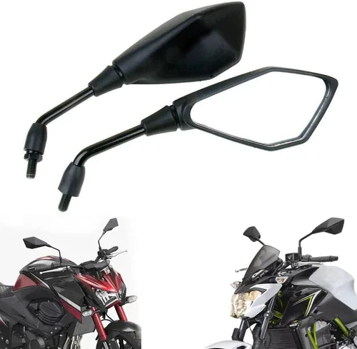 Miniatura 3 de MZS - Espejos retrovisores de motocicleta de 0.394 pulgadas, manillar ajustable de 360°, compatible con Z125 Z400 Z500 Z650 Z750 Z800 Z900 Z1000