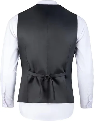 Miniatura 3 de Lynerun Chaleco de traje para hombre, chaleco formal de negocios, para boda