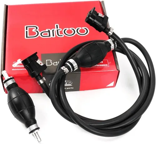 Miniatura 7 de BARTOO - Conjunto de línea de combustible, línea de manguera de combustible de nylon trenzado de 3/8 pulgadas para embarcaciones marinas, motor