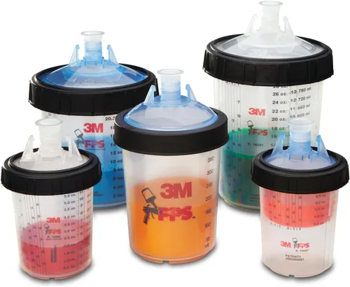 Miniatura 11 de 3M PPS (Serie Original) Kit de Tapas y Forros para Tazas de Pistola de Pintura, 16000, Estándar, 22 oz, Filtro de 200 Micrones, Uso con Pistola