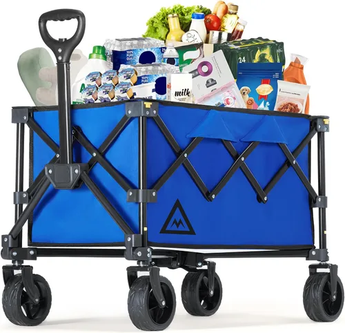 Miniatura 10 de Carro de Compras Plegable con Ruedas Grandes para Playa, Jardín, Exterior, Utilidad Todo Terreno, Carga Pesada, Carros de Compras Portátiles