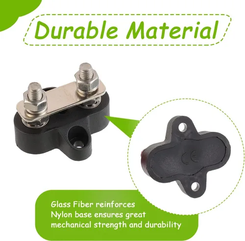 Miniatura 3 de M6 1/4 "Terminal Stud Battery Terminal Block 12-48V DC Bus Bar para RV Camper Barco