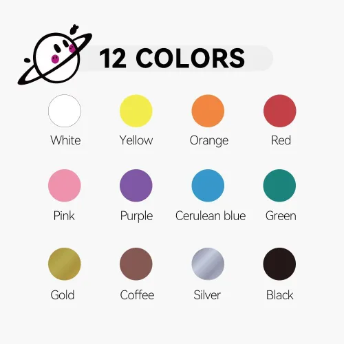 Miniatura 5 de TRANSON Juego de rotuladores de pintura acrílica de doble punta de 12 colores para lienzo de madera, madera, cuero, cerámica, pintura de bricolaje