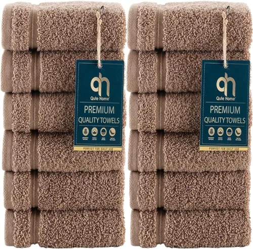 Miniatura 38 de Juego de 4 toallas de baño, 100% algodón turco prémium, toallas turcas de alta calidad para baño, de secado rápido, suaves y absorbentes, incluye 4