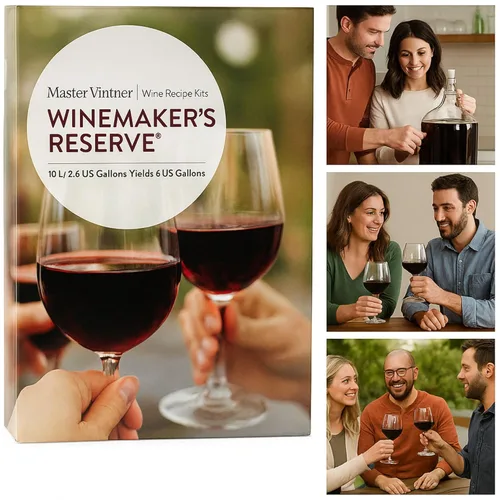 Miniatura 3 de Master Vintner kit para elaboración de vinos de reserva, recetas para elaborar vinos. Ingredientes para preparar 6 galones de vino casero