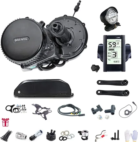 Miniatura 12 de BAFANG BBSHD 48V/52V 500W 750W 1000W Kit de transmisión media con batería opcional BBS01 BBS02 8FUN Kit de conversión DIY con pantalla LCD y plato