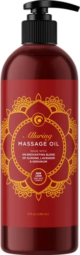 Aceite de masaje relajante para terapia de masaje, aceite de masaje de cuerpo completo de aromaterapia con encantadores aceites esenciales de