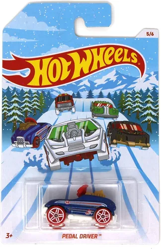 Hot Wheels Juguete de coche con pedal de conductor, fundido a presión, manual, sin fuente de alimentación, pequeño, niño, niños (unisex)