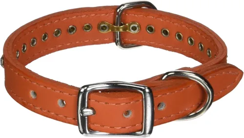 Miniatura 46 de Collar de perro de cuero y cristales de OmniPet Signature, cuero de grano de violeta africana de avestruz, se ajusta a un tamaño de cuello de 6"-8