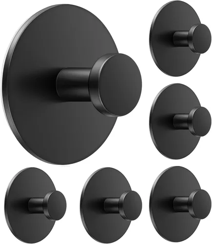 Miniatura 11 de bussdis Ganchos Multifuncionales para Toallas para Pared de Baño - Acero Inoxidable Extra Adhesivo, Soporta hasta 12 LB, Ganchos para Abrigos