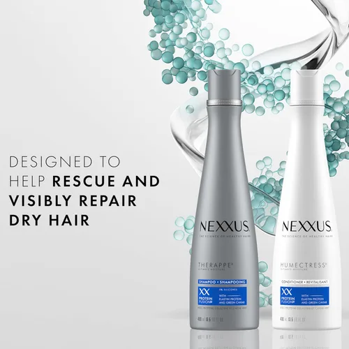 Miniatura 3 de Nexxus Champú y acondicionador Therappe & Humectress 2 unidades para el cuidado del cabello seco con mezcla de proteínas para 24 horas de humedad