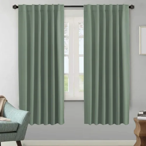 Miniatura 94 de H.VERSAILTEX Cortinas opacas con aislamiento térmico, paneles de tratamiento de ventana, cortinas opacas para oscurecer la habitación, cortinas Gris