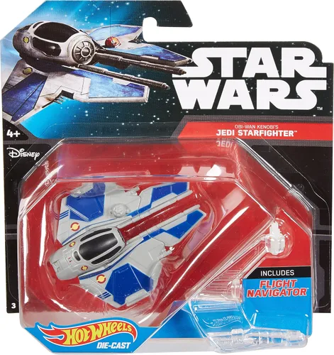 Miniatura 4 de Hot Wheels Vehículo interceptor Jedi de Star Wars Starship