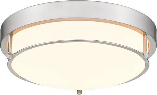 4822-BN - Lámpara de techo cerca de techo, de níquel con 2 luces para lavandería, cocina, dormitorio, baño, 4822-BN Clase esmerilada y níquel