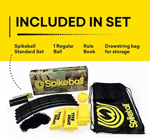 Miniatura 6 de Spikeball El kit original de 1 pelota - Juego de juegos al aire libre, patio y camping - Incluye pelota, red, bolsa con cordón y libro de reglas