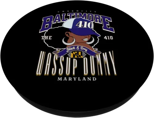 Miniatura 2 de Celebrate Baltimore with Afro Flair PopSockets Adhesive PopGrip