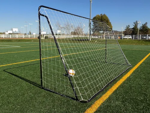 Miniatura 5 de Portería de fútbol de acero galvanizado recubierto de polvo de 12 x 6 pies con red. Ayuda de entrenamiento portátil AYSO de tamaño reglamentario