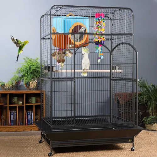 Miniatura 7 de Casa nido de loro de gran tamaño – Invierno cálido pájaro acurrucarse cabaña colgante de pájaros casa jaula escondida cueva cama para pájaros Azul