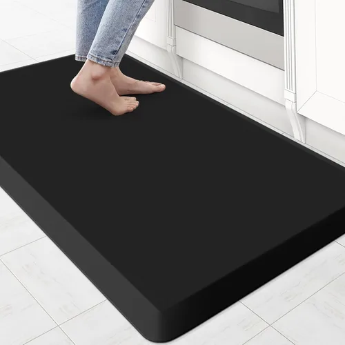 Miniatura 24 de KitchenClouds Alfombra de cocina acolchada anti fatiga, 17.3 x 60 pulgadas, impermeable, antideslizante, tapete de escritorio cómodo, para cocina