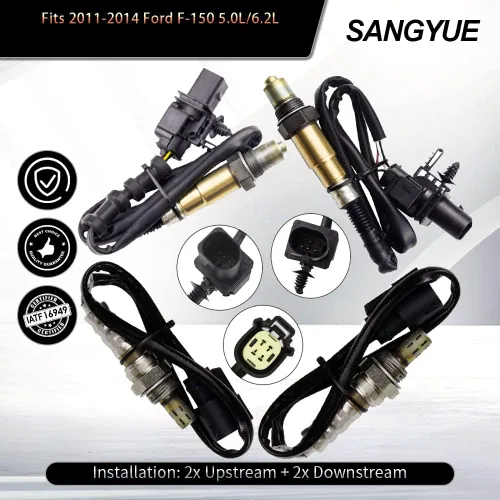 Miniatura 2 de 4 sensores de oxígeno 1 y 2 para Ford F-150 2011 2012 2013 2014 5.0L/6.2L Upstream + Downstream
