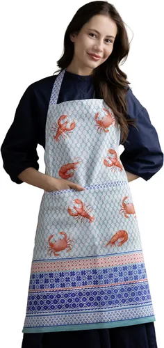 Miniatura 163 de Maison d' Hermine Delantal 100% de algodón para mujeres con bolsillo de cocina delantal de chef para hombres para cocinar primavera verano 001