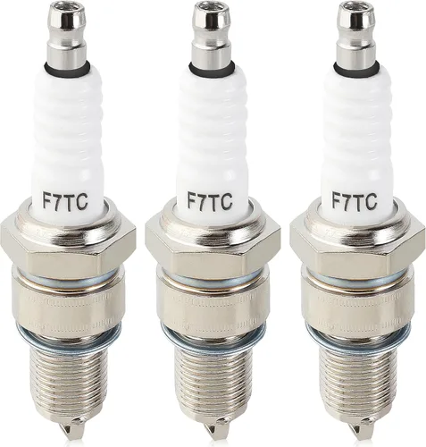 Miniatura 8 de Paquete de 3 bujías F7TC para generador GCV190 GCV160 GX390 GX340 GX270 GX240 GX200 GX160 GX120 Go Kart Mini Bike cortacésped bomba de agua tractor