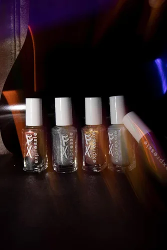 Miniatura 8 de essie Expressie FX - Esmalte de uñas vegano de secado rápido, capa superior con purpurina plateada, 0.33 onzas líquidas