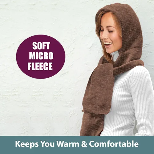 Miniatura 5 de Bufanda con capucha y forro polar, bufanda de invierno para mujer