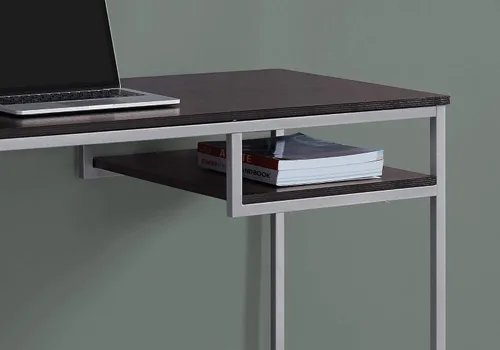 Miniatura 4 de Monarch Specialties Mesa contemporánea para laptop con estante para el hogar y la oficina, patas de metal, 48 pulgadas de largo, capuchino